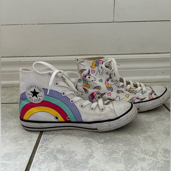 Converse Unicorn and Rainbow High Top Sneakers - Picture 3 of 7